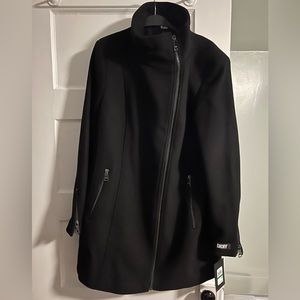 DKNY Black women’s winter wool blend coat